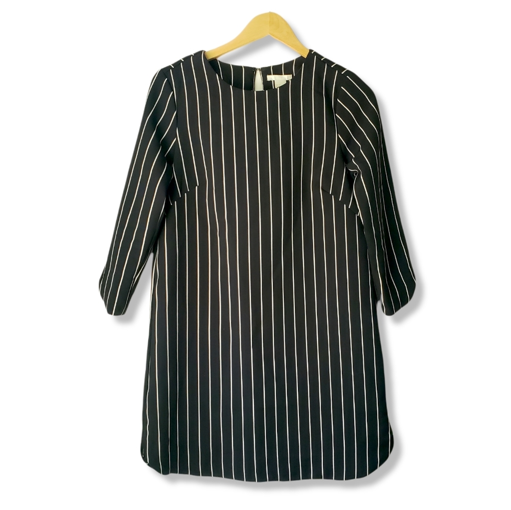 H&M Striped Long Sleeve Sheath Dress
